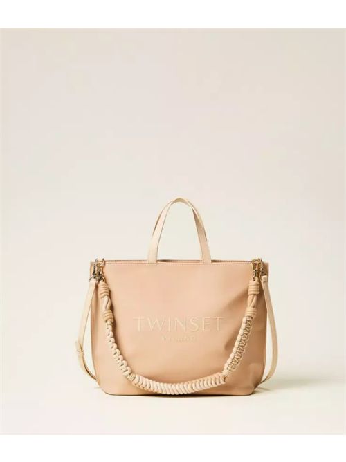 SHOPPER WITH LOGO TWIN SET | 261TB752013161 DELICATE SAND
